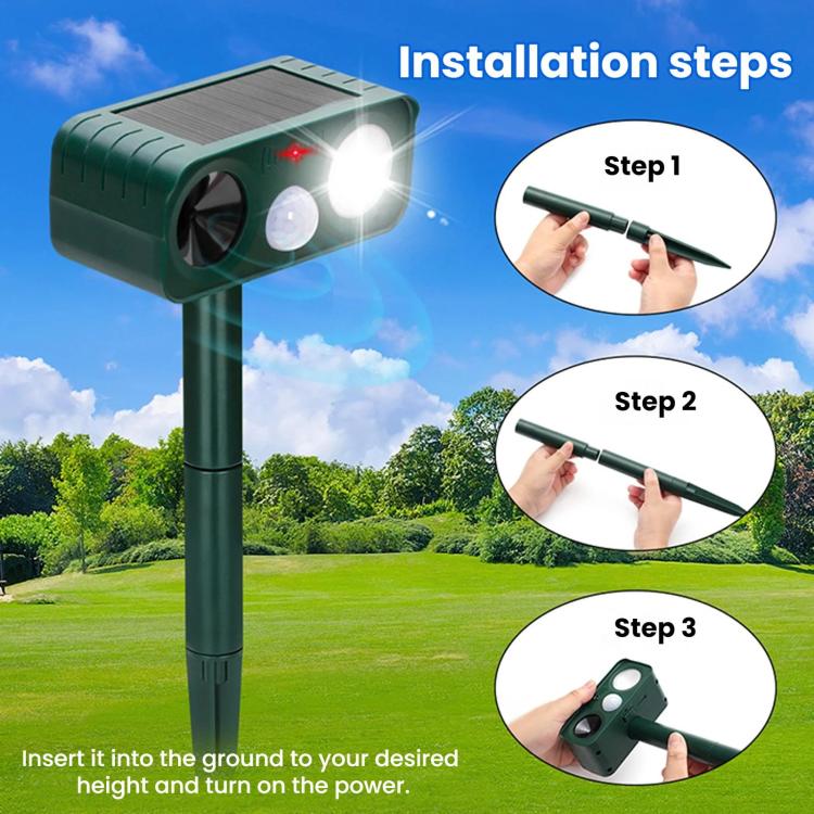Outdoor Solar-Powered Ultrasonic Animal Repellent — view 6