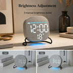 Aesthetic LED Digital Desk Clock Bedside Alarm Clock With Bottom Ambient Light, Countdown Timer, Date And Temperature — view 8