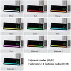 LED Digital Alarm Clock with Sound-Activated RGB Light Large Display with Date/Day/Temperature Support USB Output — view 16
