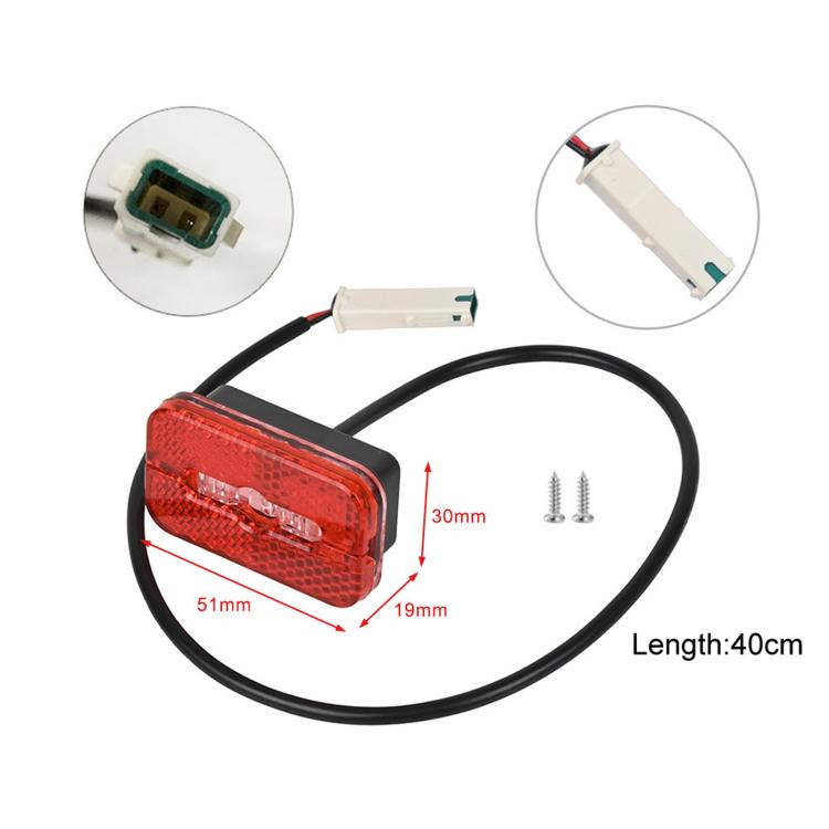 For Xiaomi 3 Lite Electric Scooter Wired Rear Tail Light 40cm Cable Length