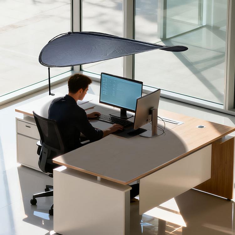 Office Sun Protection Privacy Shield Curtain Indoor Sun Blocker Preventing Direct Air-Condition Blows