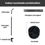 Office Sun Protection Privacy Shield Curtain Indoor Sun Blocker Preventing Direct Air-Condition Blows