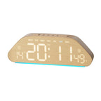 Digital Alarm Clock With USB Output Charger Accurate To The Second LED Desk Clock — 5535A Wood Grain