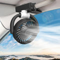 F4508 Adjustable Clip-On Front Baffle Car Fan 3-Speed Portable Quiet Cooling Fan