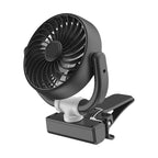 F4508 Adjustable Clip-On Front Baffle Car Fan 3-Speed Portable Quiet Cooling Fan