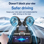 F5505 Dual-Head 3-Speed Cooling Fan With Phone Holder Angle Adjustable Low Noise Fan — view 6