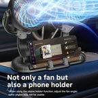 F5505 Dual-Head 3-Speed Cooling Fan With Phone Holder Angle Adjustable Low Noise Fan — view 8