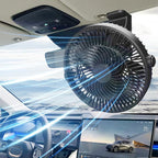 F1303 12V/24V Car Cigarette Lighter Fan Stepless Speed Quiet Cooling Fan With Hanging Hook