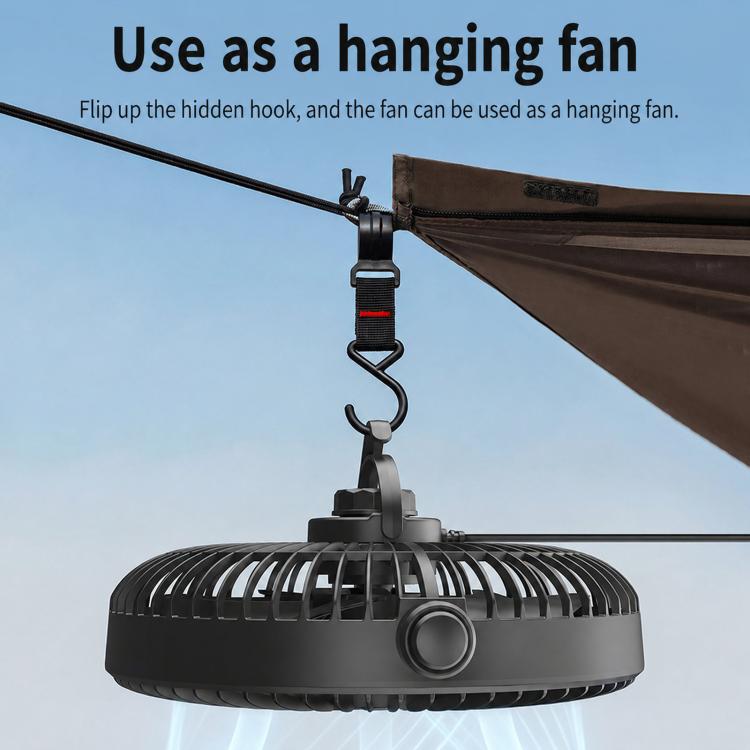 F1303 12V/24V Car Cigarette Lighter Fan Stepless Speed Quiet Cooling Fan With Hanging Hook