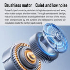 F1303 12V/24V Car Cigarette Lighter Fan Stepless Speed Quiet Cooling Fan With Hanging Hook