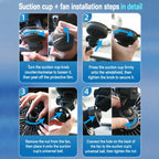 F1303 12V/24V Car Cigarette Lighter Fan Stepless Speed Quiet Cooling Fan With Hanging Hook
