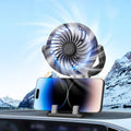 F5504 Car Cooling Fan With Phone Holder 3-Way Foldable Adjustable Quiet Fan