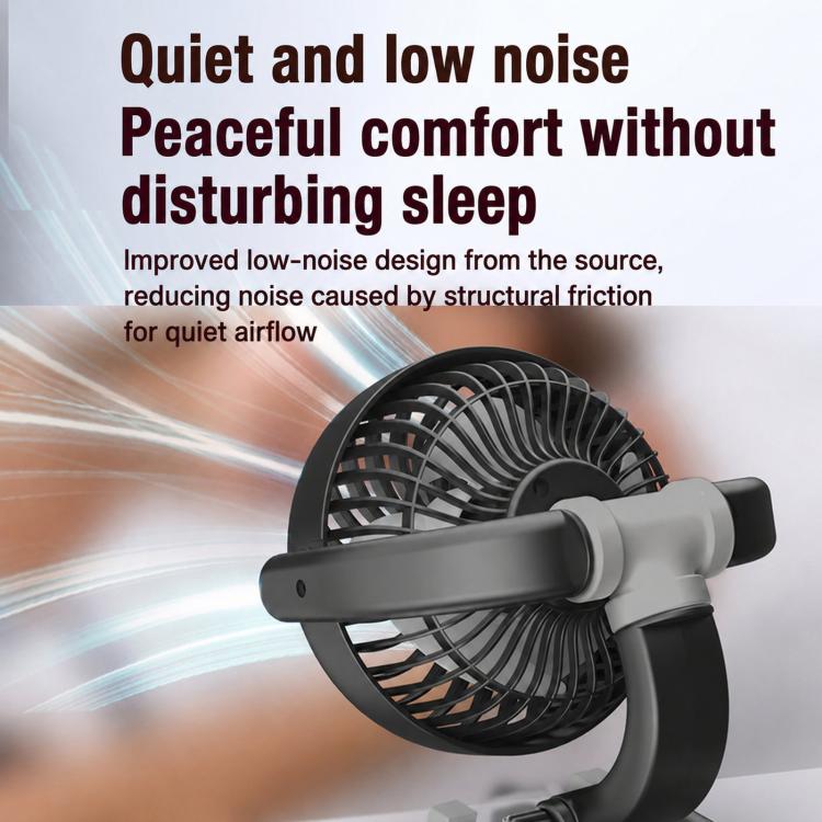 F5504 Car Cooling Fan With Phone Holder 3-Way Foldable Adjustable Quiet Fan