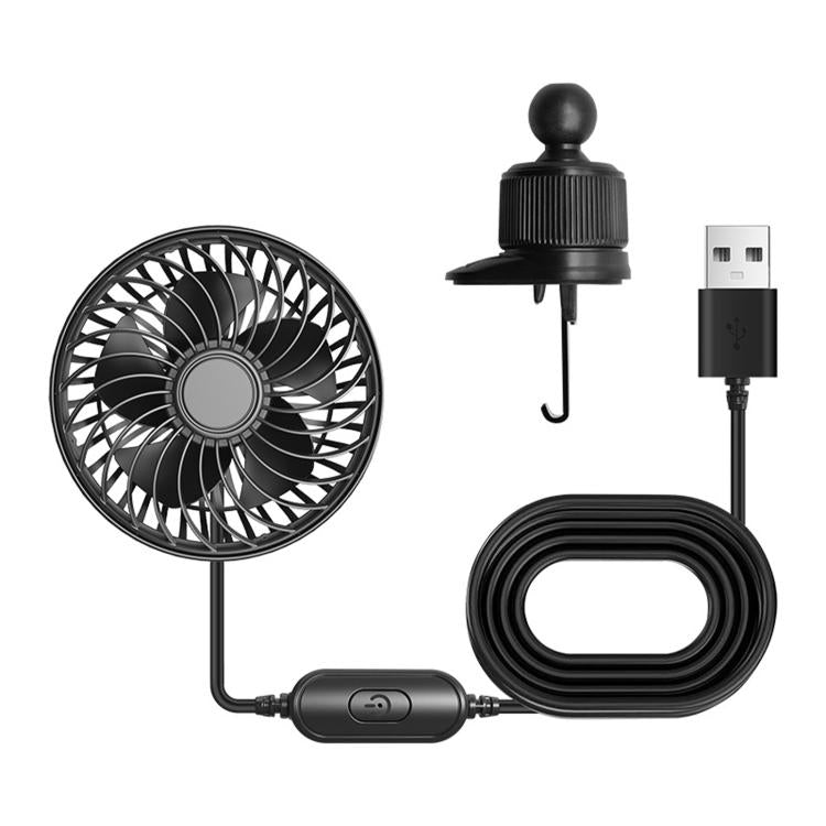 F4201 3-Speed Air Vent Quiet Fan Universal USB Mini Car Fan