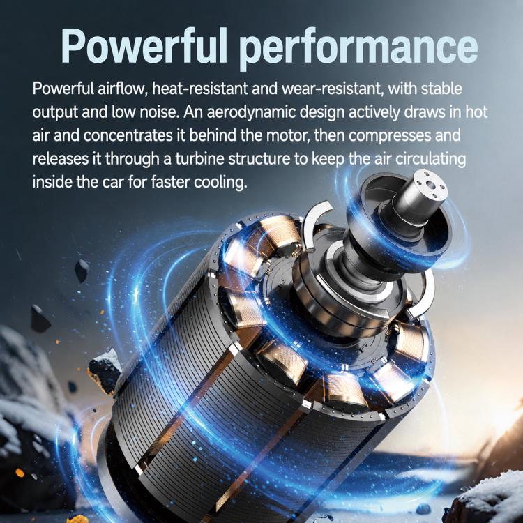 F4201 3-Speed Air Vent Quiet Fan Universal USB Mini Car Fan