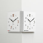 wozoom Double-Sided Corner Wall Clock Simple Decorative Clock For Living Room Corners
