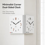 wozoom Double-Sided Corner Wall Clock Simple Decorative Clock For Living Room Corners — view 6