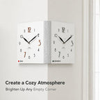 wozoom Double-Sided Corner Wall Clock Simple Decorative Clock For Living Room Corners — view 7