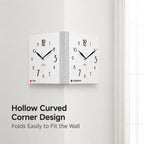 wozoom Double-Sided Corner Wall Clock Simple Decorative Clock For Living Room Corners — view 8