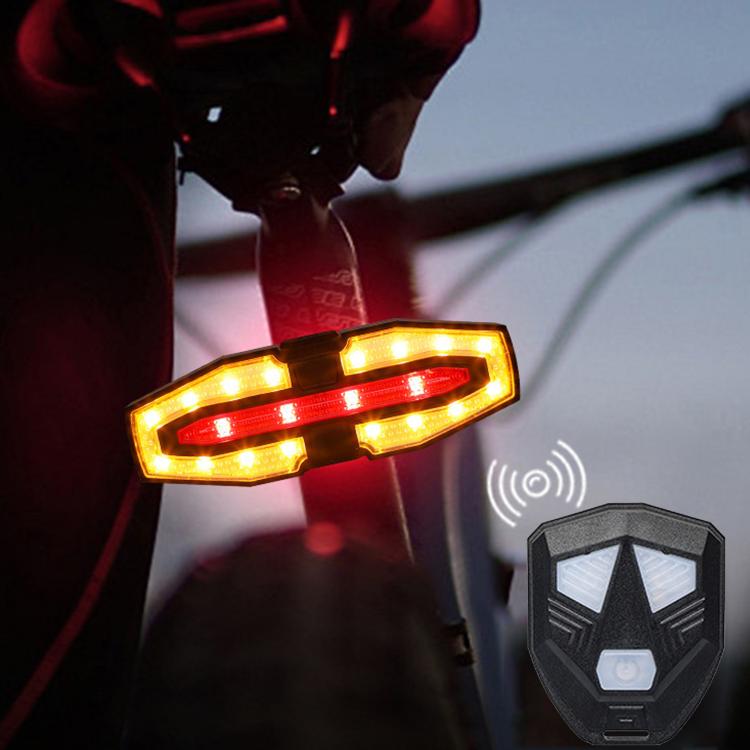 LY-5510 Bicycle Remote Control Warning Tail Light Left & Right Turning Signal Light For Night Riding — Silver