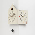 wozoom Modern Corner Double Sided Wall Clock Silent House Shaped Decorative Clock