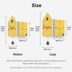 wozoom Modern Corner Double Sided Wall Clock Silent House Shaped Decorative Clock — view 14