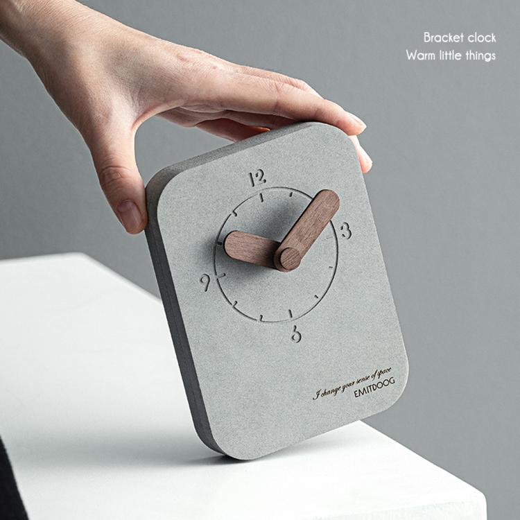 wozoom Silent Desk Clock Small Wooden Table Wall Clock — view 10