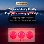 L6189 Solar Powered Car Exhaust Fan With Strobe Warning Light Interior Air Circulation Fan — view 4