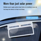 L6189 Solar Powered Car Exhaust Fan With Strobe Warning Light Interior Air Circulation Fan — view 6