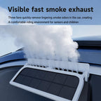 L6189 Solar Powered Car Exhaust Fan With Strobe Warning Light Interior Air Circulation Fan — view 7