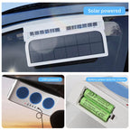 L6189 Solar Powered Car Exhaust Fan With Strobe Warning Light Interior Air Circulation Fan — view 9
