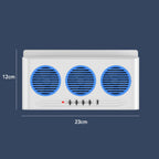 L6189 Solar Powered Car Exhaust Fan With Strobe Warning Light Interior Air Circulation Fan — view 12