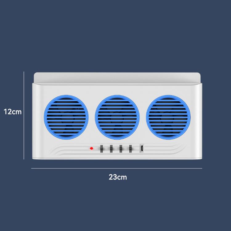 L6189 Solar Powered Car Exhaust Fan With Strobe Warning Light Interior Air Circulation Fan — view 12