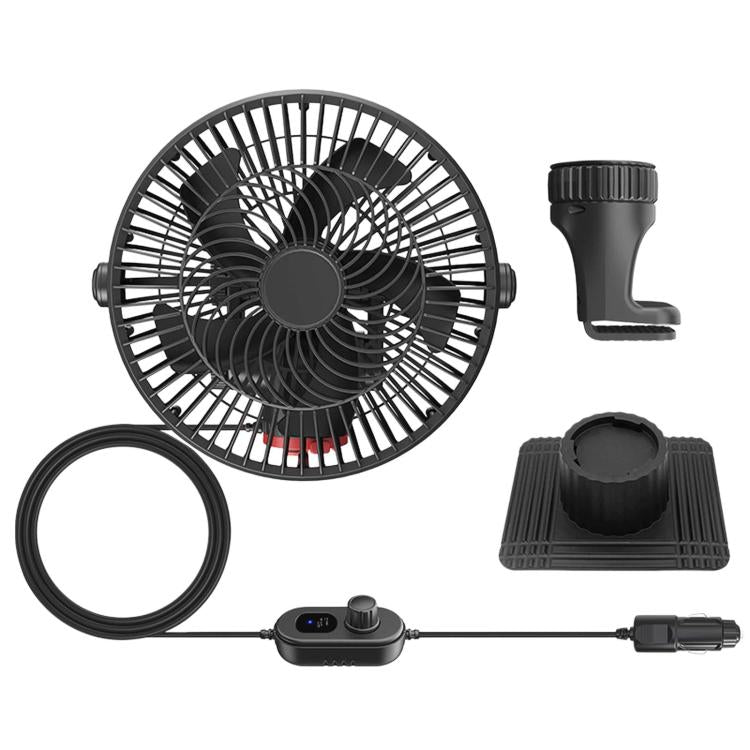 Brushed Motor Car Fan 5-Blade High Wind Silent Vehicle Fan
