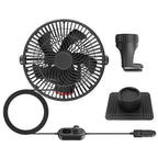 Brushed Motor Car Fan 5-Blade High Wind Silent Vehicle Fan