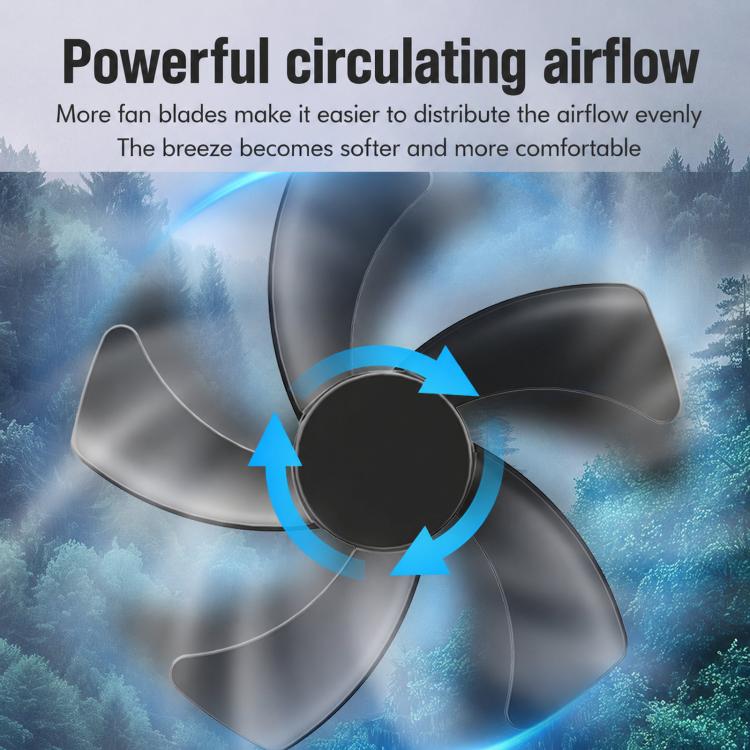 Brushed Motor Car Fan 5-Blade High Wind Silent Vehicle Fan