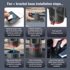 Brushed Motor Car Fan 5-Blade High Wind Silent Vehicle Fan