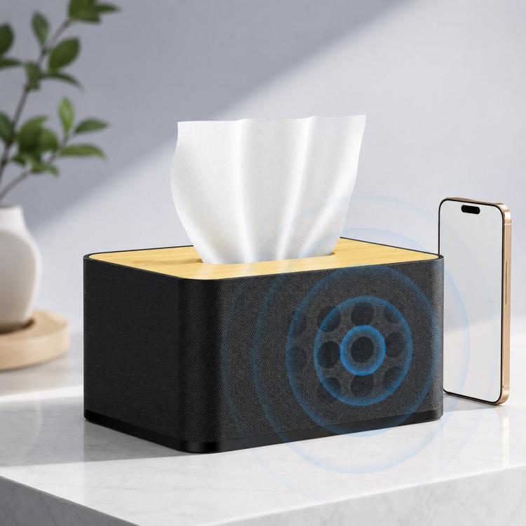 Covert Tissue Box Audio Protection Device, 360 Degrees Ultrasonic Voice Recorder Blocker, US Plug