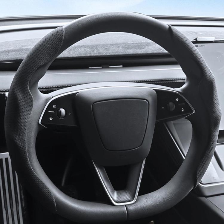 For Tesla Model Series Ultra-Thin Sweat-Wicking Steering Wheel Cover — NAPPA Black
