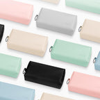 Baona BN-Q003 Large Laptop Power Adapter Charger Mouse Electronics Organizer Pouch PU Leather Travel Tech Case — Dark Green