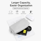 Baona BN-Q003 Large Laptop Power Adapter Charger Mouse Electronics Organizer Pouch PU Leather Travel Tech Case — view 10