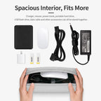 Baona BN-Q003 Large Laptop Power Adapter Charger Mouse Electronics Organizer Pouch PU Leather Travel Tech Case — view 11