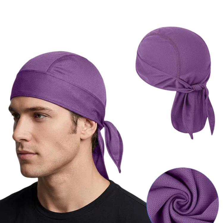 Outdoor Quick-Dry Mesh Pirate Hat Summer Sun Shade Motorcycle Sports Headscarf — Yellow