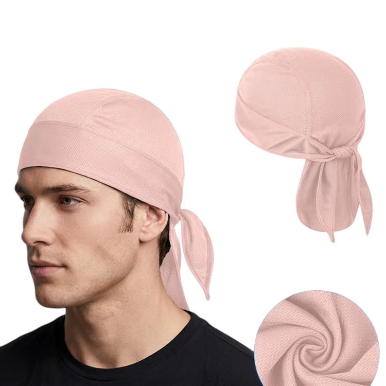 Outdoor Quick-Dry Mesh Pirate Hat Summer Sun Shade Motorcycle Sports Headscarf — Purple