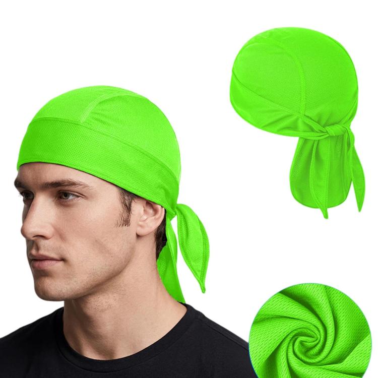 Outdoor Quick-Dry Mesh Pirate Hat Summer Sun Shade Motorcycle Sports Headscarf — Blue