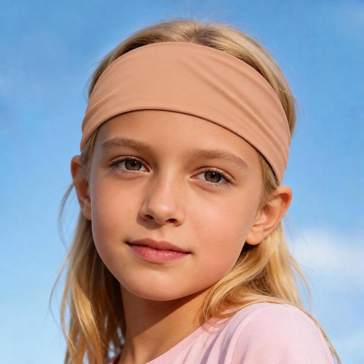 Kids Sweat-Wicking Quick-Dry Headband Milk Silk Widened Sports Running Hair Band — Skin