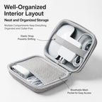 Baona BN-F015 Hard EVA Power Adapter Case Shockproof Mouse Electronics Organizer Cable Travel Pouch — view 4