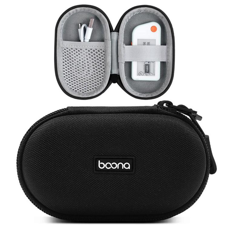 Baona BN-F014 Hard EVA Carrying Case Shockproof Electronic Flashcard Organizer Bag Mini Cable Pouch — Gray