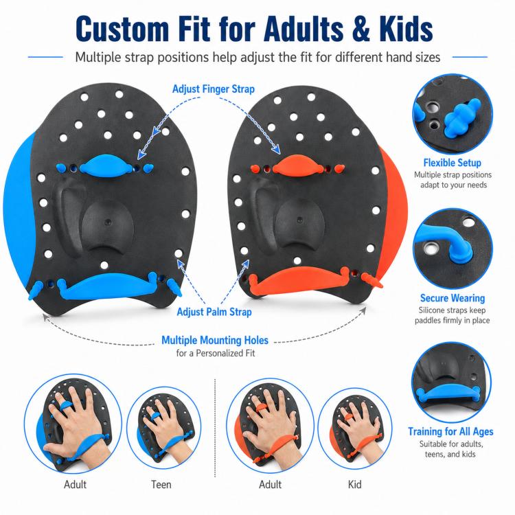 JAZERO Swimming Fins Swimming Pacing Training Tools