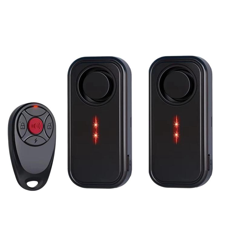 SF06R IP66 Waterproof Long-Distance Wireless Vehicle Vibration Anti-Theft Alarm — 1 Host + 2 Remote Control